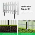 thumbnail image 4 of VIVOSUN Fence Post Repair Kit, Heavy-Duty Ground Spike with Gloves for Repairing Tilted or Broken Wood Posts (6 Pack, Black), 4 of 8
