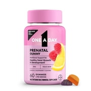 One A Day Prenatal Gummy Vitamins with Folic Acid, DHA, 60 Count