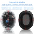 thumbnail image 3 of Universal Oval Replacement Earpads Soft PU Memory Foam Earpad Ear Pads Cushions Earmuff Cover Cups Headphone Repair Parts, 3 of 7