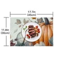 thumbnail image 4 of Fenyluxe Fall Placemats Set of 4, White Pumpkin Bird Placemat for Dining Table Decorations, Washable Autumn Place Mats, Maple Leaves Table Mats for Kitchen Dinner Thanksgiving Party 11.8*17.7in, 4 of 6