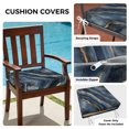 thumbnail image 3 of Outdoor Patio Cushion Covers 2 Pack Blue Marble Patio Chair Cushion Covers with Ties and Zipper Modern Abstract Art Waterproof Outdoor Seat Cushion Covers for Patio Furniture 20"x18", 3 of 9
