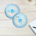 thumbnail image 2 of Musbetu Protractor Ruler Rotatable Easy to Read Portable Clear Scale Wide Application Labor-saving Plastic Angle Protractor with 360 Degree Rotating Pointer for School, 2 of 7