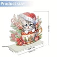 thumbnail image 3 of Estante Almacenamiento Arte Con Diamantes Acrílico Navidad Gato Doble Cara para Manualidades, 3 of 9