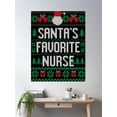 thumbnail image 2 of Santa'S Favorite Nurse Poster Wall Art, Modern Wall Decor, 12x18 UNFRAMED, 2 of 3