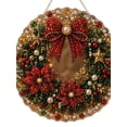 thumbnail image 2 of Christmas Pearl Diamond Art Hanging Ornament Kit, Handmade DIY Crystal Pearl Suncatcher Pendant, 2D Rhinestone Bead Window Wall Christmas Holiday Decoration, 2 of 6