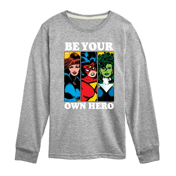 Marvel - Be Your Own Hero - Toddler And Youth Long Sleeve Graphic T-Shirt