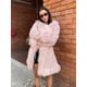 thumbnail image 2 of Abrigo largo de piel sintética para mujer, cárdigan esponjoso de manga larga con cuello redondo, ropa de calle cálida, color rosa, moda de invierno, 2024, 2 of 5
