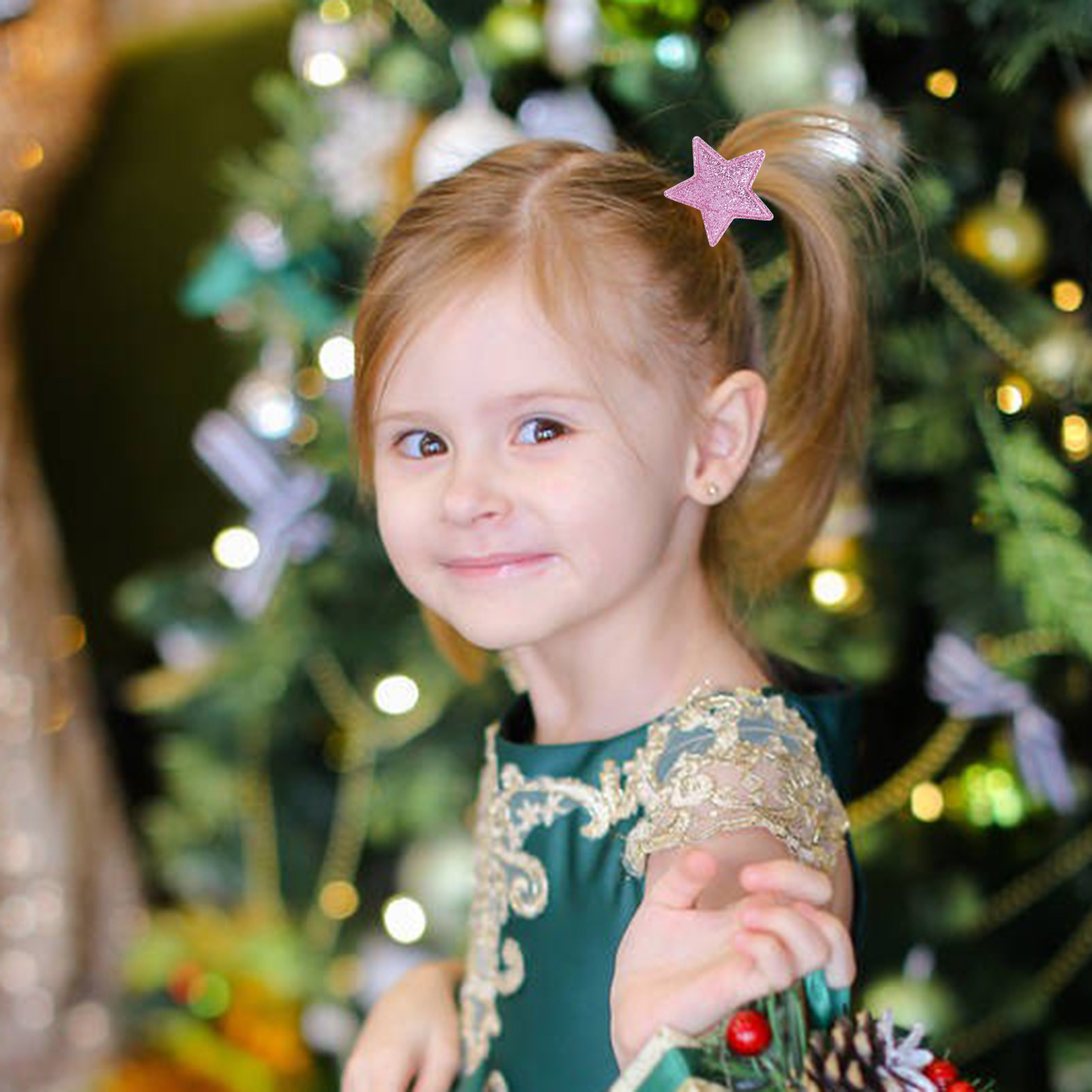 Feiboyy Heart Girls Hair Rope Children's Head Jewelry Baby Cute