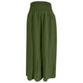 thumbnail image 5 of JJHGVB Palazzo Pants Wide Leg Pants Woman Women's Fashionable Casual Loose Wide Leg Elastic Waistband Casual Pants Barrel Pants Women Flowy Pants Green S, 5 of 6