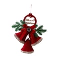 thumbnail image 1 of Adorno de campana navideña, colgante de cascabel para árbol, adorno colgante para chimenea Doble timbre, 1 of 9