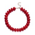 thumbnail image 2 of NICKSUN Vibrant Dopamine Color Resin Beaded Choker Necklace, Smooth Flat Round Disc Collarbone Statement Necklace, Minimalist Summer Vacation Stackable Jewelry, 2 of 8