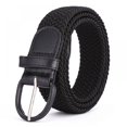 thumbnail image 2 of Cinturón elástico trenzado y elástico unisex de 2 piezas, cinturón de tela elástica para hombres y mujeres, ancho 3,3 cm, hebilla, 2 of 5