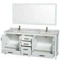 thumbnail image 6 of Wyndham WCS141480DGYIVUNSM70 80" Vanity in Gray + Ivory Marble and Square Sink, 6 of 7