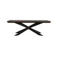 thumbnail image 2 of Benjara Wooden Coffee Table with Intersected Double X Shaped Legs, Brown and Black, 2 of 5