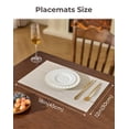 thumbnail image 4 of Juego de 8 manteles individuales Leetaltree de PVC resistente al calor, color beige y blanco, 4 of 9