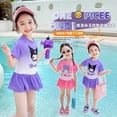 thumbnail image 5 of Traje de baño de una pieza de verano para niñas con dibujos animados de My Melody Kuromi de Kawaii, falda de baño para niñas con forma de corazón de Anime Sanrio, 5 of 5