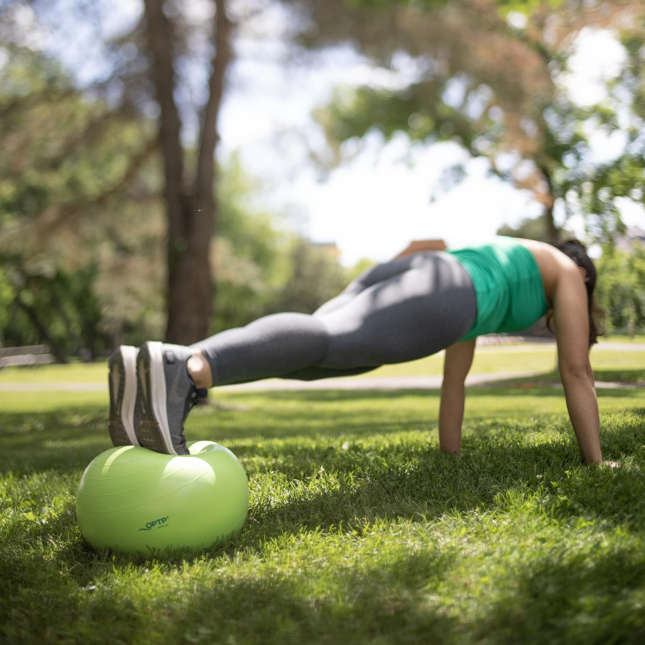 OPTP Soft Movement Ball - 12 Inch Exercise and Pilates Ball for Yoga and Core Stability, Soft Inflatable Physical Therapy Ball Features Easy-Grip Texture