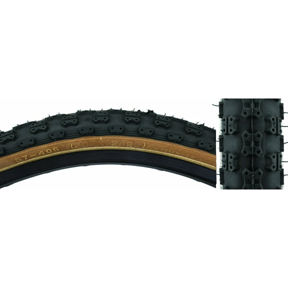 Sunlite Comp III BMX Tire 20x2.125 Black/Tan Wire (57-406 ISO) Classic