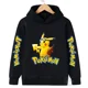 thumbnail image 2 of Sudadera con capucha informal de calle Kawaii para niños y niñas de 3 a 14 años con dibujos animados de Pokémon Pikachu, sudadera con capucha para niños y niñas con capucha para deportes al aire libre, 2 of 4