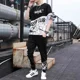 thumbnail image 4 of Ropa para hombre, chándal blanco, camiseta de moda, ropa deportiva para hombre, conjuntos de pantalones gráficos, top holgado con estampado de alta calidad, barato, 4 of 5
