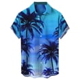 thumbnail image 3 of IWRICH Men's Hawaiian Plus Size Shirt Funky Beach Printed Tropical Beach Shirt Casual Button down Short Sleeve Floral Shirts Tops 05-Sky Blue XL, 3 of 4