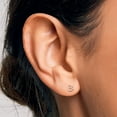 thumbnail image 2 of PicturesOnGold.com Personalize Exclusive Monogram Overlapping Initial Earrings - Rose Gold Plated 8mm tall - Customize Stylish Jewelry Memory Gifts for Women, 2 of 8