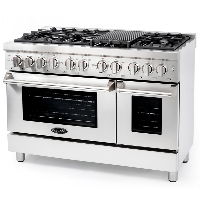 Commercial-Style 48 in. 5.8 cu. ft. Double Oven Dual Fuel Range