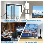 RidaaFri TV Antenna Indoor/Outdoor, HD Digital Antenna for Smart TV and Older TV’s, Support 4K/1080p/VHF/UHF Free Local Channels with 16FT Long Coax Cable