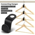 thumbnail image 2 of Ganchos conectores para perchas de ropa, 50 piezas de perchas en cascada, clips extensores para perchas, organizador de armario para ahorrar espacio(Negro), 2 of 4
