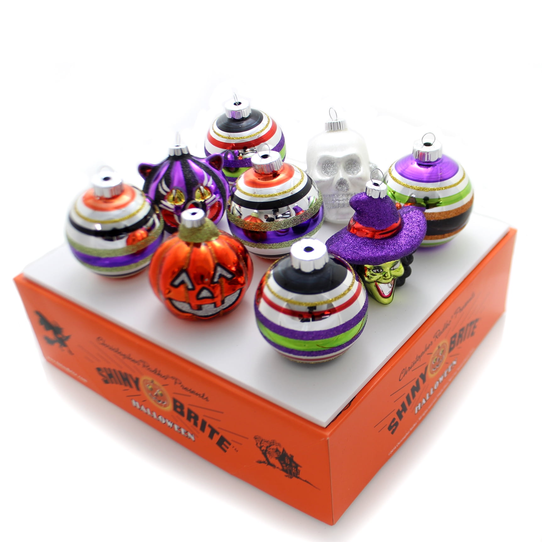 Christopher Radko HALLOWEEN FIGURES & ROUNDS Glass Shiny Brite Ornament ...