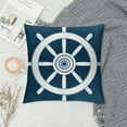 thumbnail image 2 of Nawypu Cartoon Rudder Pillow Cover Nautical Style Ocean Sea Sailing Theme Cushion Cover for Living Room Sofa Hand Drawing Style Soft Cushion Case for Kids Teens Adults Single Set, 2 of 5