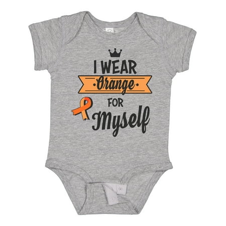 

Inktastic I Wear Orange For Myself Leukemia Cancer Boys or Girls Baby Bodysuit