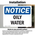 thumbnail image 3 of (2 Pack) Oily Water OSHA Notice Sign 7 Inch X 5 Inch Vinyl Label Decal Sticker Weather Resistant, UV Protected for Workplace, Business, and Construction Site, Made in the USA, 3 of 7