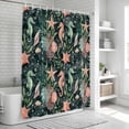 thumbnail image 6 of Seahorse Bathroom Shower Curtains with 12 Hooks Polyester Waterproof Shower Curtain for Stalls and Bathtubs Ocean Starfish Summer Seagrass Retro Coastal Decorative Bathroom Curtain 66x72 Inches, 6 of 9