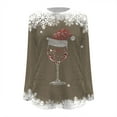 thumbnail image 4 of HNMKIU Chandail Décontracté de Noël pour Femmes à Col Rond et Manches Longues avec Imprimé en Velours Double Face Z9101-Khaki,P, 4 of 4