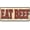 Eat Beef - 1, variant on Novelty License Plate with Japanese Colored Flower Design, Front Car Plate, Aluminum, 6 x 12 Inch