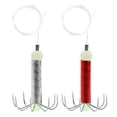 thumbnail image 2 of Luminous Squid Hooks 2-Pack, 8-Hook Fishing Lure for Night Sea Fishing, Stainless Steel Bait, 2 of 7