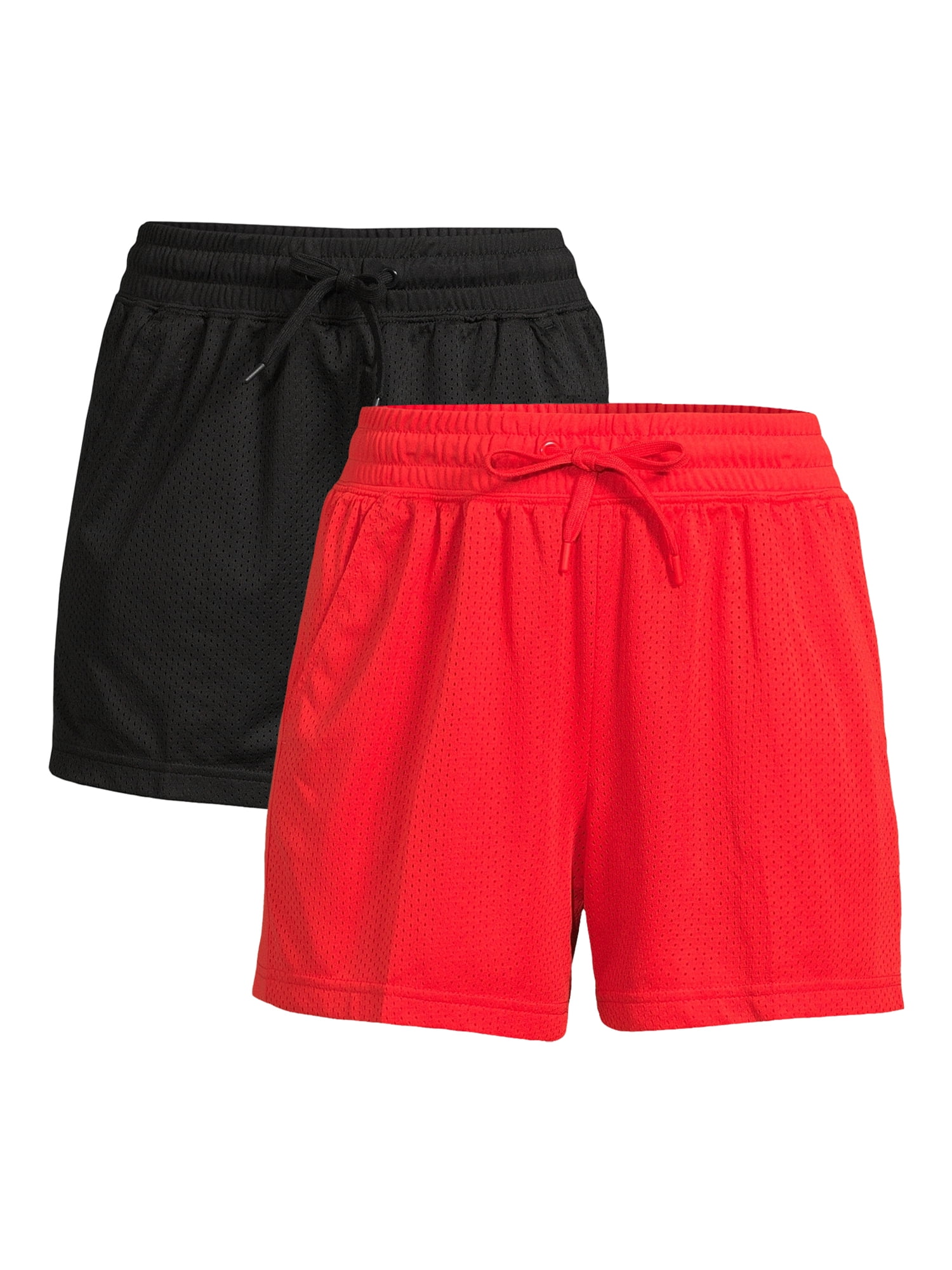 Athletic Works Women's Mesh Shorts, 2Pack