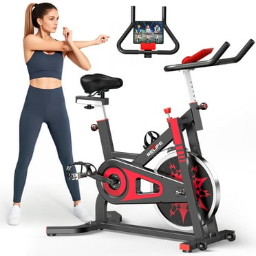 RELIFE Exercise Bike for Home Workout Equipment Stationary Low Noise Cycling indoor bike for Home Cardio Training with 330lbs Weight Capacity, Silent Belt Drive and Comfortable Seat Cushion