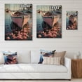 thumbnail image 4 of Designart "Docked Memories at the Port" Nautical & Beach Print on Natural Pine Wood, 4 of 5