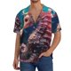 thumbnail image 1 of Fotbe Ocean Seahorse Camisa Estampada de Manga Corta para Hombre, Casual de Verano, Estilo Playero, Sin Arrugas-3X-Large, 1 of 5