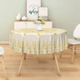 thumbnail image 3 of Tchckioa Yellow Tablecloth for Kitchen Dinner Decor,70 Inch Round Oil-resistant Table Cloth Cover, 3 of 6