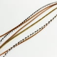 thumbnail image 3 of Sexy Sparkles Natural Rooster Feather Hair Extensions Grizzly/Ginger with Browns Beige Feathers for Hair Extension - 5"-7" - 5 Feathers, 3 of 6