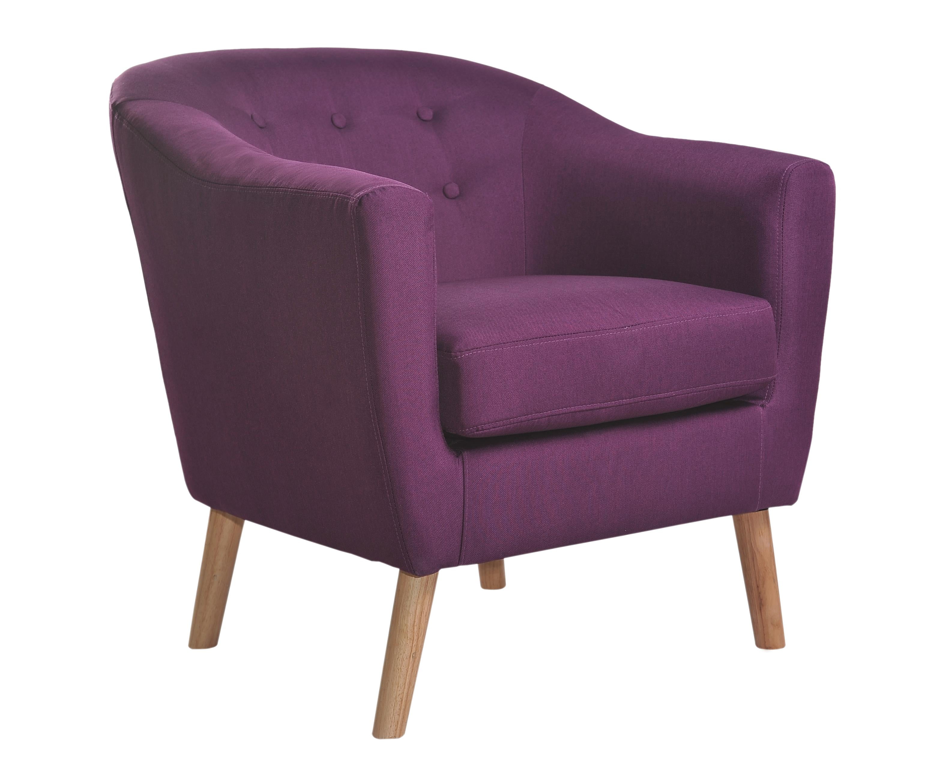 Nathaniel Home Purple Fabric Tub Chair