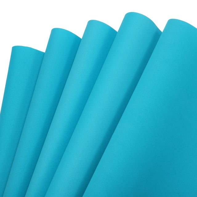 EVA Espuma Hojas Lago Azul19.7 Pulgadas x 17.7 Pulgadas 0.8mm Grosor Artesanías Espuma Hojas para Disfraces, Artes y Artesanías Proyectos Paquete de 5
