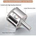 thumbnail image 4 of Diamond Hole Saw, Adjustable Punch Locator Tile Hole Saw With 11pcs Diamond Coated Drill Bits+1pcs Screwdriver Hole Saw Guide With Suction Cup Base Fo, 4 of 5