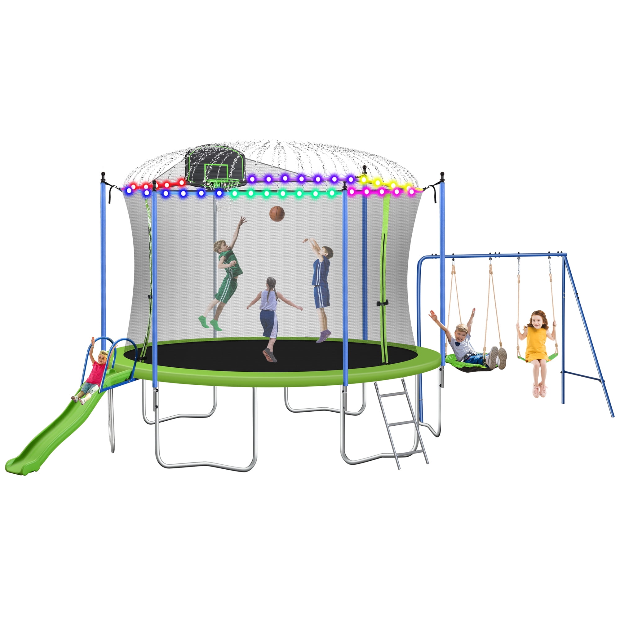 Jump Into Fun Trampoline 12FT 14FT for Kids/Adults, Trampoline with