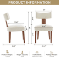 thumbnail image 3 of Hassch 2 Pack Dining Chairs, Linen Fabric Upholstered Chair with Wood Legs, Modern Side Chair for Living Room, Kitchen, Beige, 3 of 11