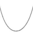 thumbnail image 2 of 14K White Gold Rope Chain Styles Necklace 2.5 mm Diamond-Cut 20 inch, 2 of 4