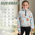 thumbnail image 7 of Uourmeti Cherry Blossom Axolotl Capybara Girls Half Zipper Sweatshirt kids Half Zipper Sweatshirts with Pocket kids Half Zipper Sweatshirt kid Half Zipper Sweatshirt Size 11-12, 7 of 7